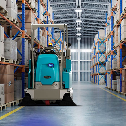 S16 Varredeira compacta a bateria de operação a bordo